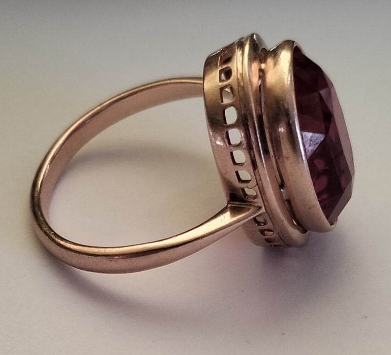 Кольцо с рубином золото 583 пробы СССР