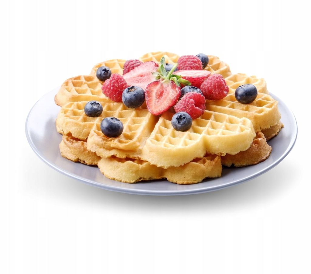 Gofrownica Waflownica Biała 1000W Serca Lampka 5 Poziomów Mocy