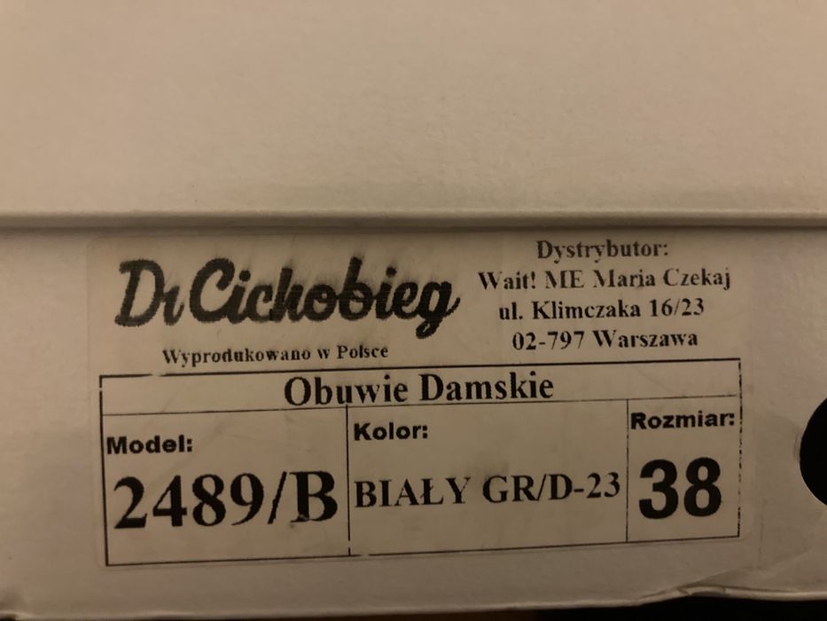 Obuwie medyczne dr Cichobieg rozm. 38