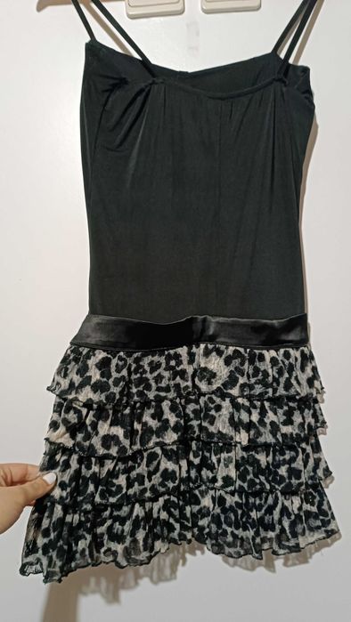 Vestido curto mini menina/senhora, estilo cocktail, tamanho S