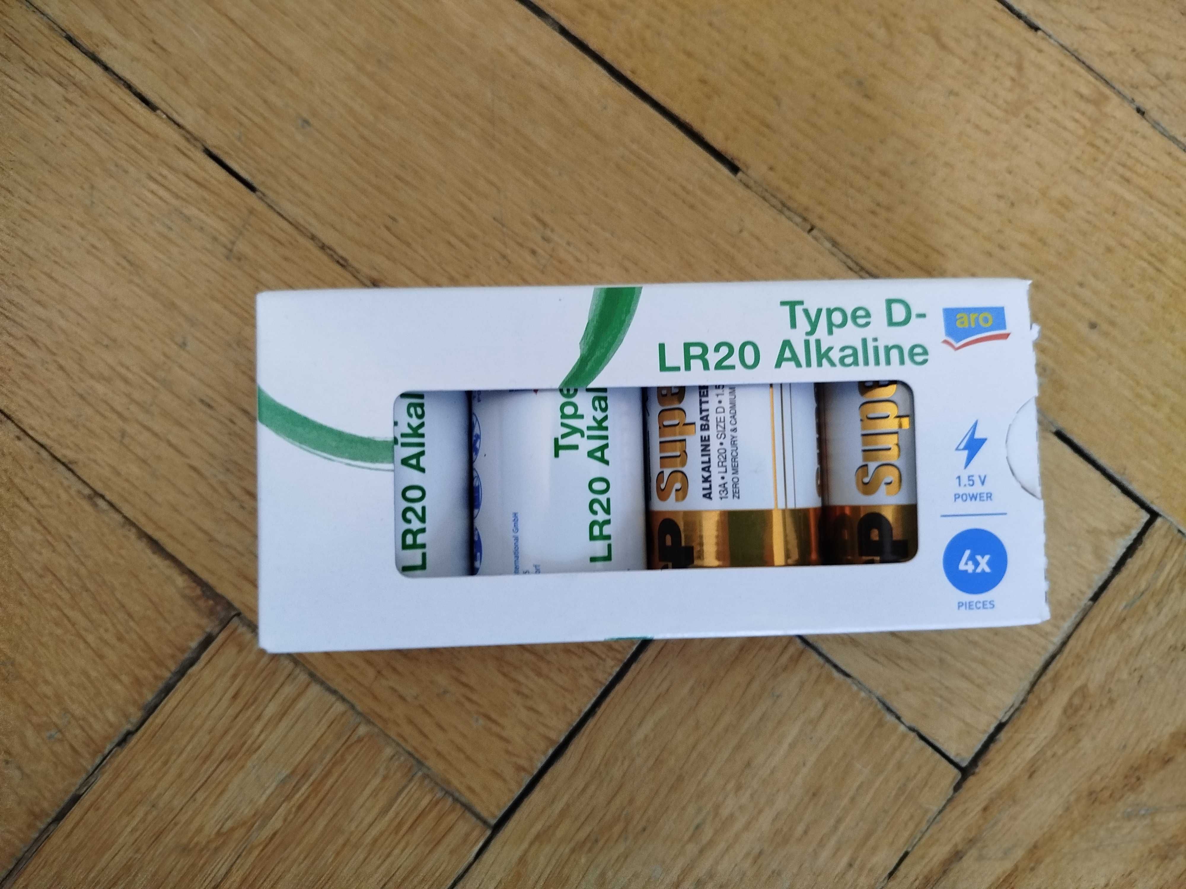 Zestaw 4 baterii D (LR20) - NOWE