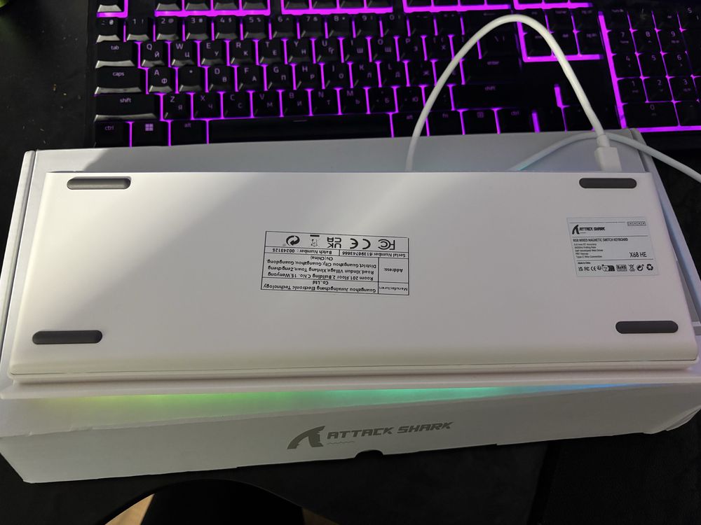 магнитная клавиатура attack shark x68 he новая