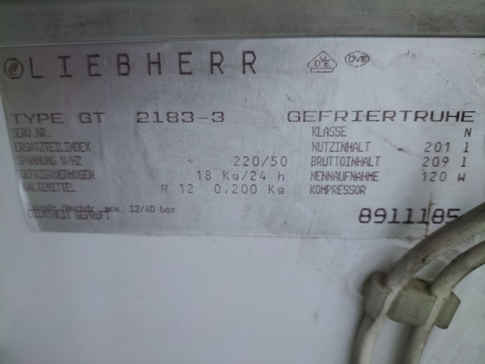 Zamrażarka libherr 209 l