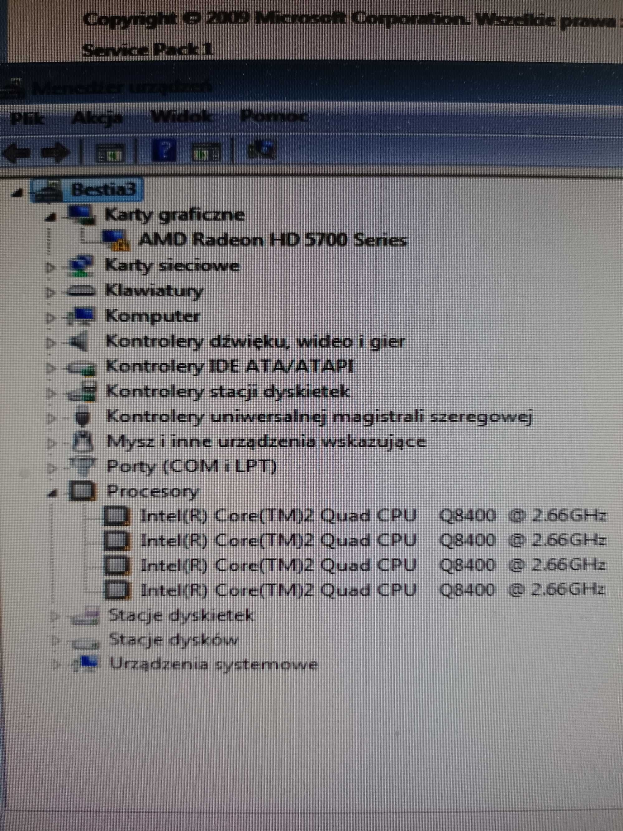 Komputer Q8400, HD5770, Corsair 450w