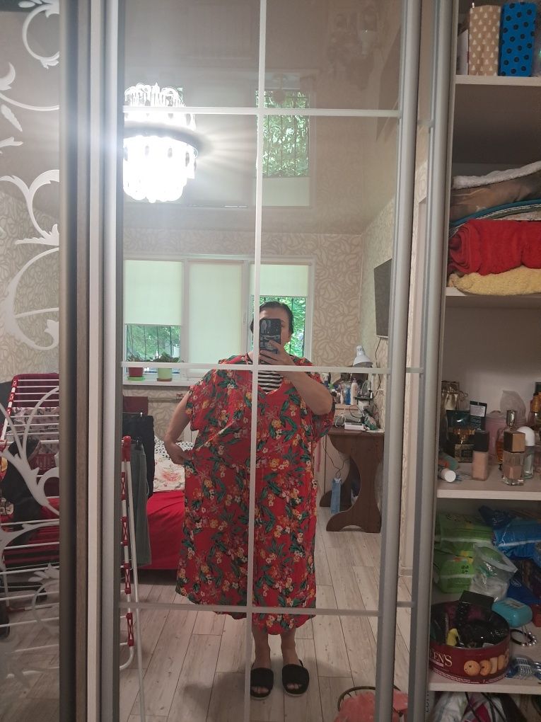 Платье большой размер Вискоза