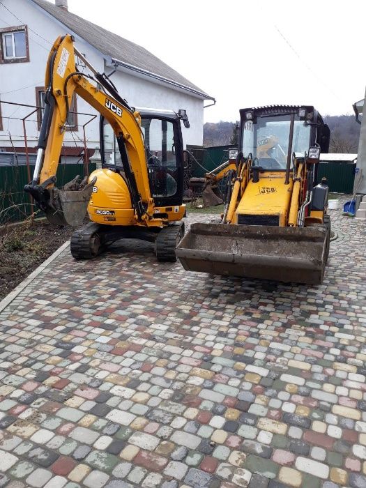 Послуги екскаватора-навантажувача. Услуги экскаватора-погрузчика JCB