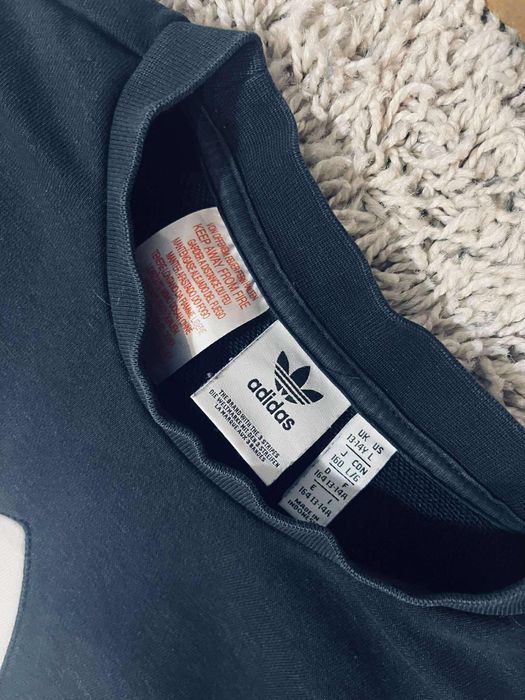 Adidas 13-14 lat bluza czarna dziecięca sport