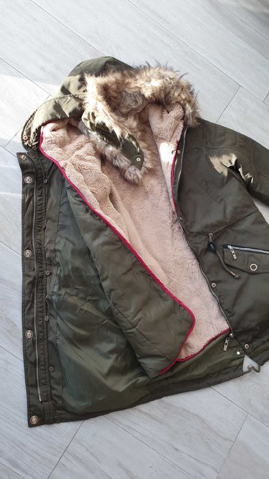 Kurtka jesienno - zimowa, parka - TRZYCZĘŚCIOWA NOWA!