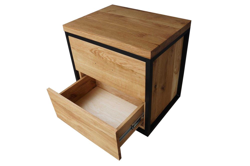 Szafka pod umywalkę wisząca lity dąb 60 cm