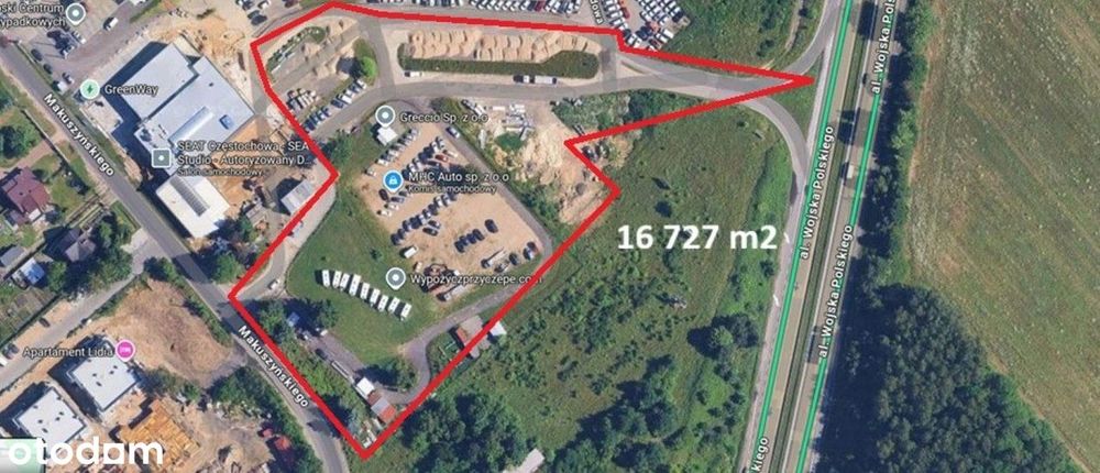 Działka usługowa przy Dk1 Makuszyńskiego