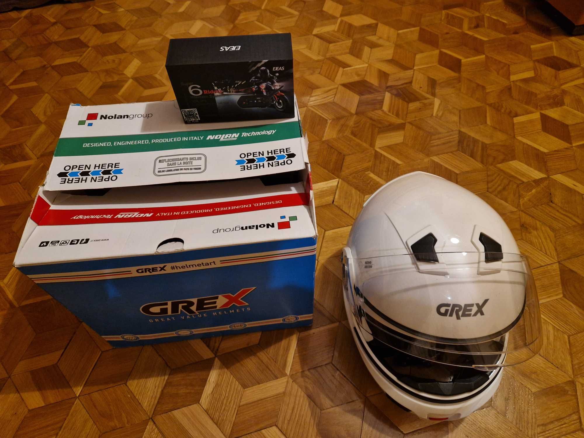 Kask Motocykl  Nolan Grex G9.1 Biały Evolve Modularny Kinetic