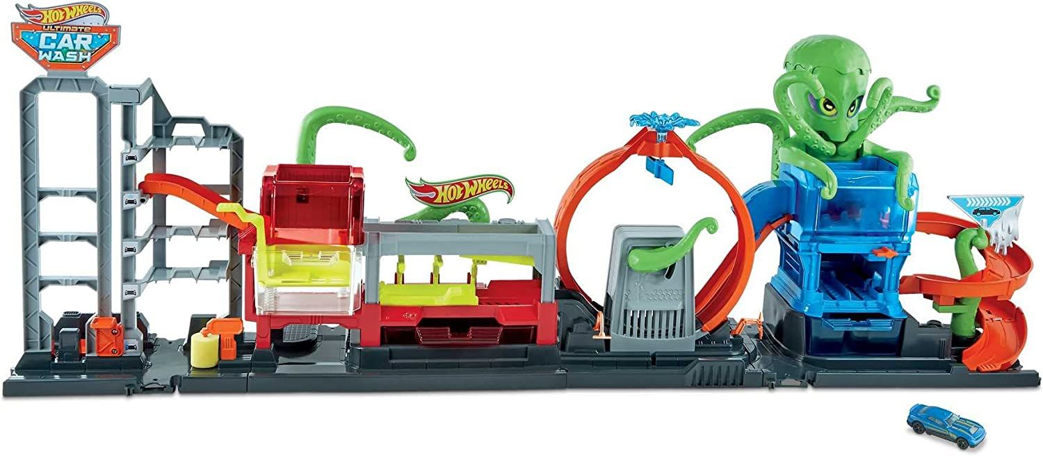 Mega długi tor z wodą Hot Wheels City Color Reveal Ultimative