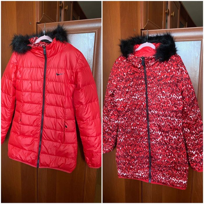 2 х стороній пуховик Nike,XS