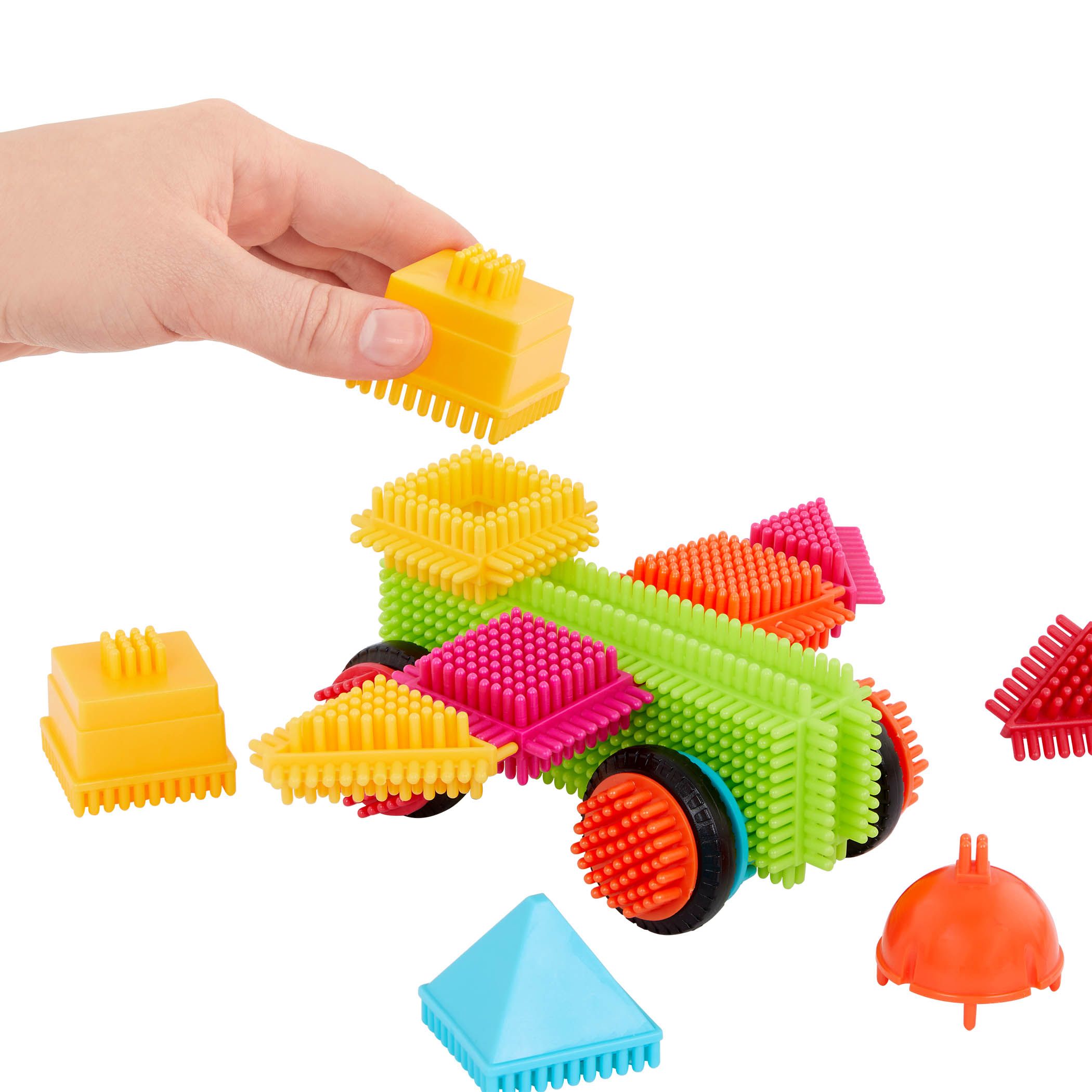 Klocki Jeżyki- 80 elementów w słoju-Bristle Blocks in Jar