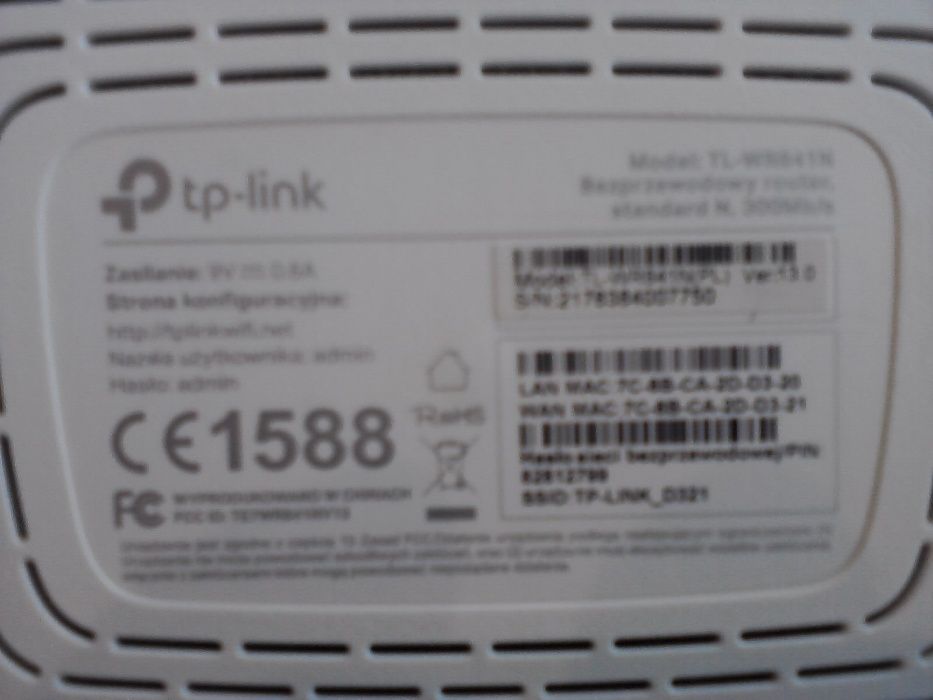 /Internet dostęp/Router WiFi bezprzewodowy TP-LINK