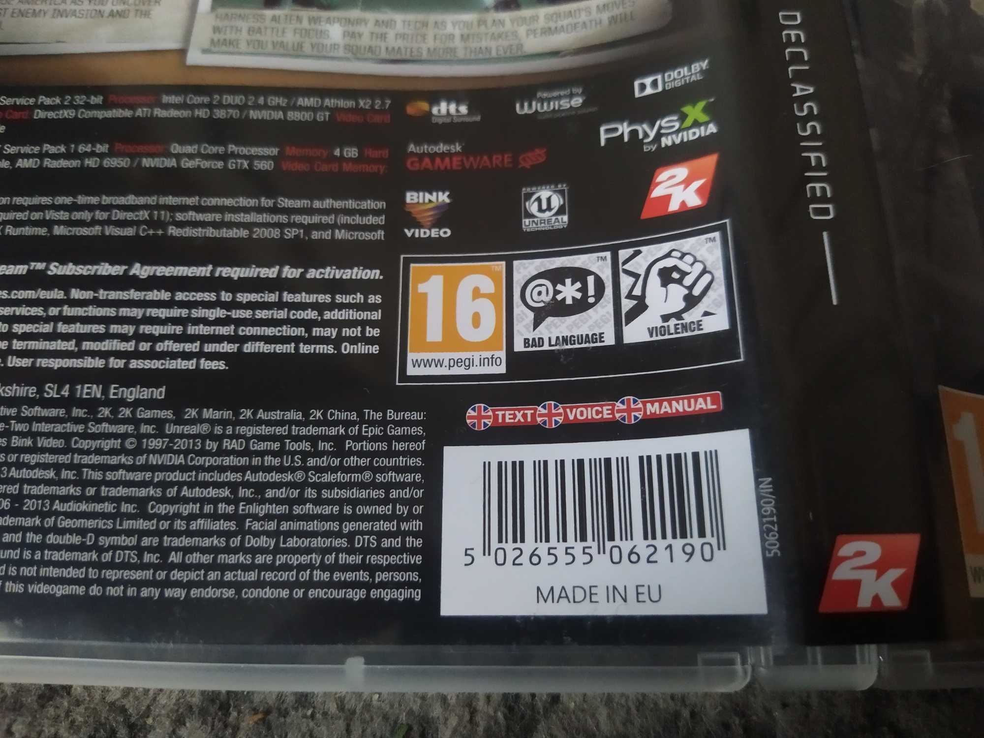 The Bureau XCOM Declassified PC DVD ENG