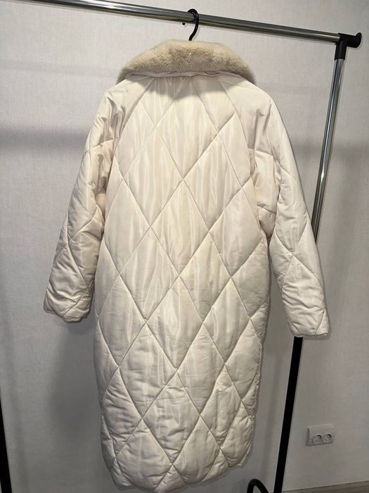 Пальто стьобане максі