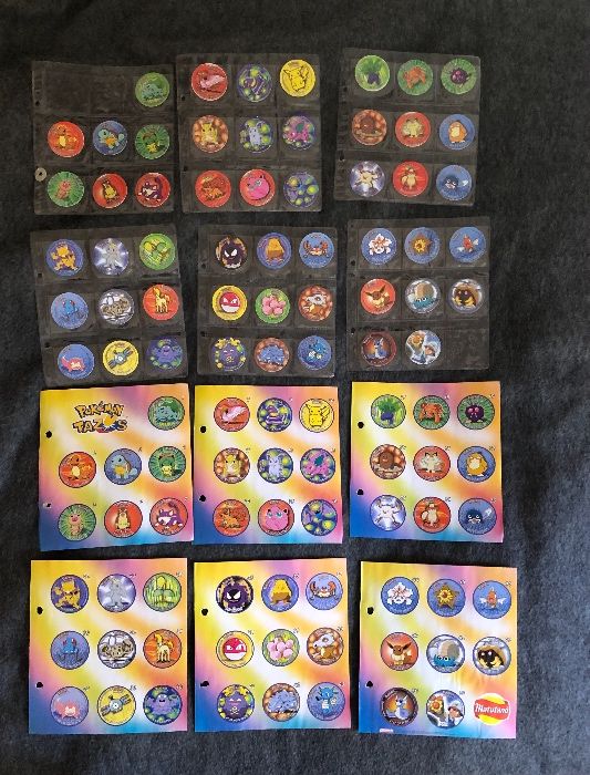 Pokemon - Tazos Coleção Completa Versão 1 e 2