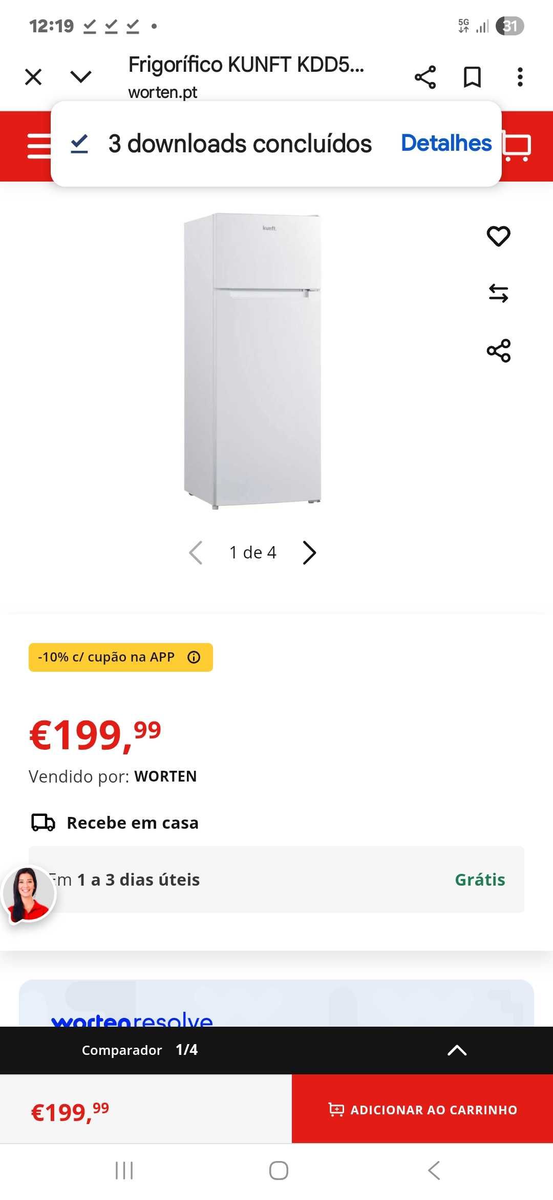 Frigorifico novo 10 dias de uso. 1 placa 10 dias de uso.