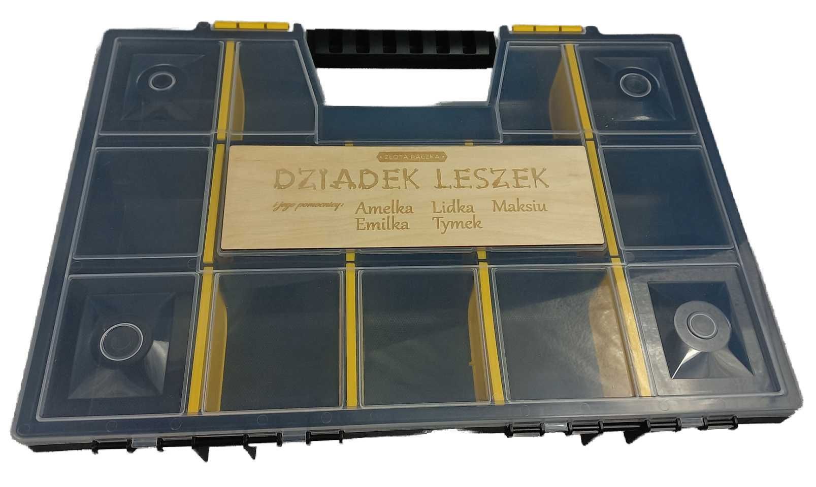 Dzień dziadka skrzynka organizer na narzędzia i śrubki.