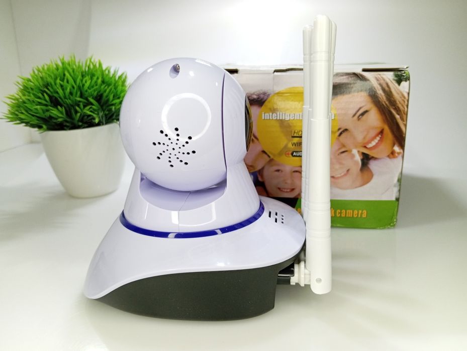 ‼️Поворотна Вайфай IP камера WIFI Smart NET Q5 Біла 3mp Нічна зйомка‼️