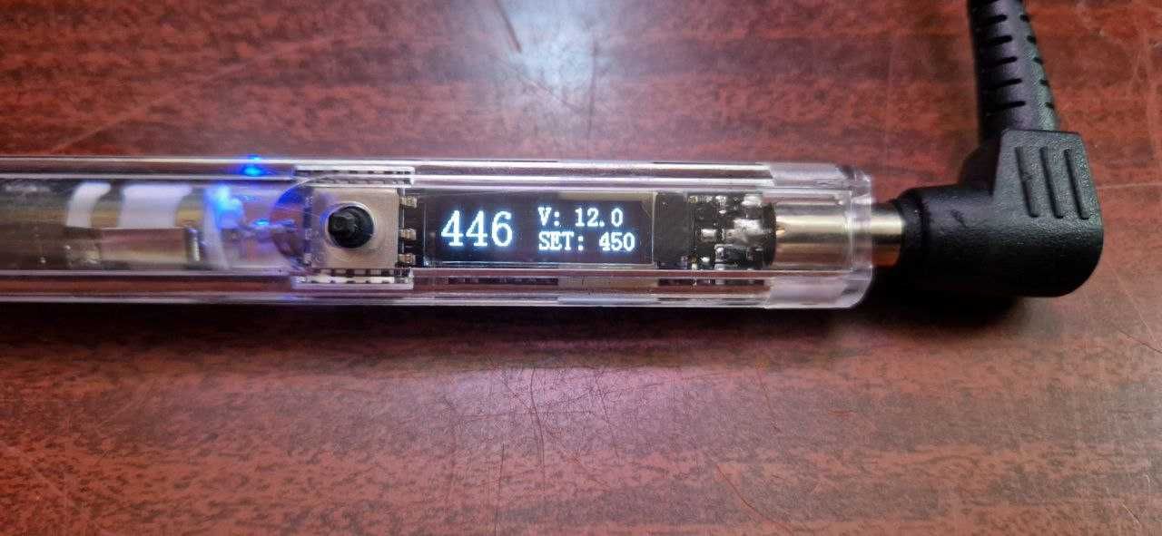Паяльник на жалах T12 (12-24v) два новых жала в комплекте