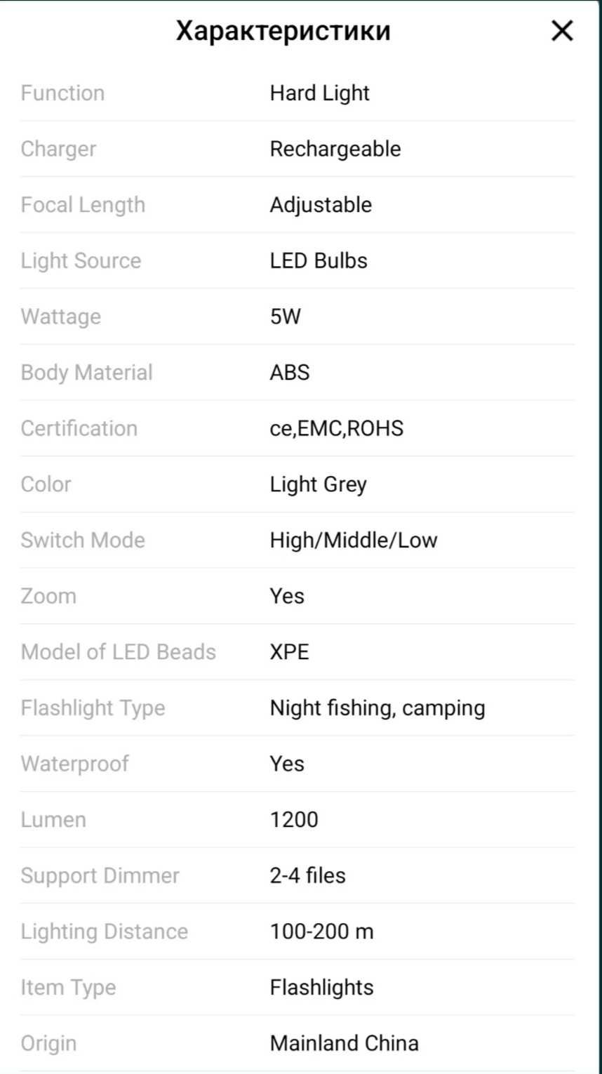 Ліхтарик Flash Light CHN81002