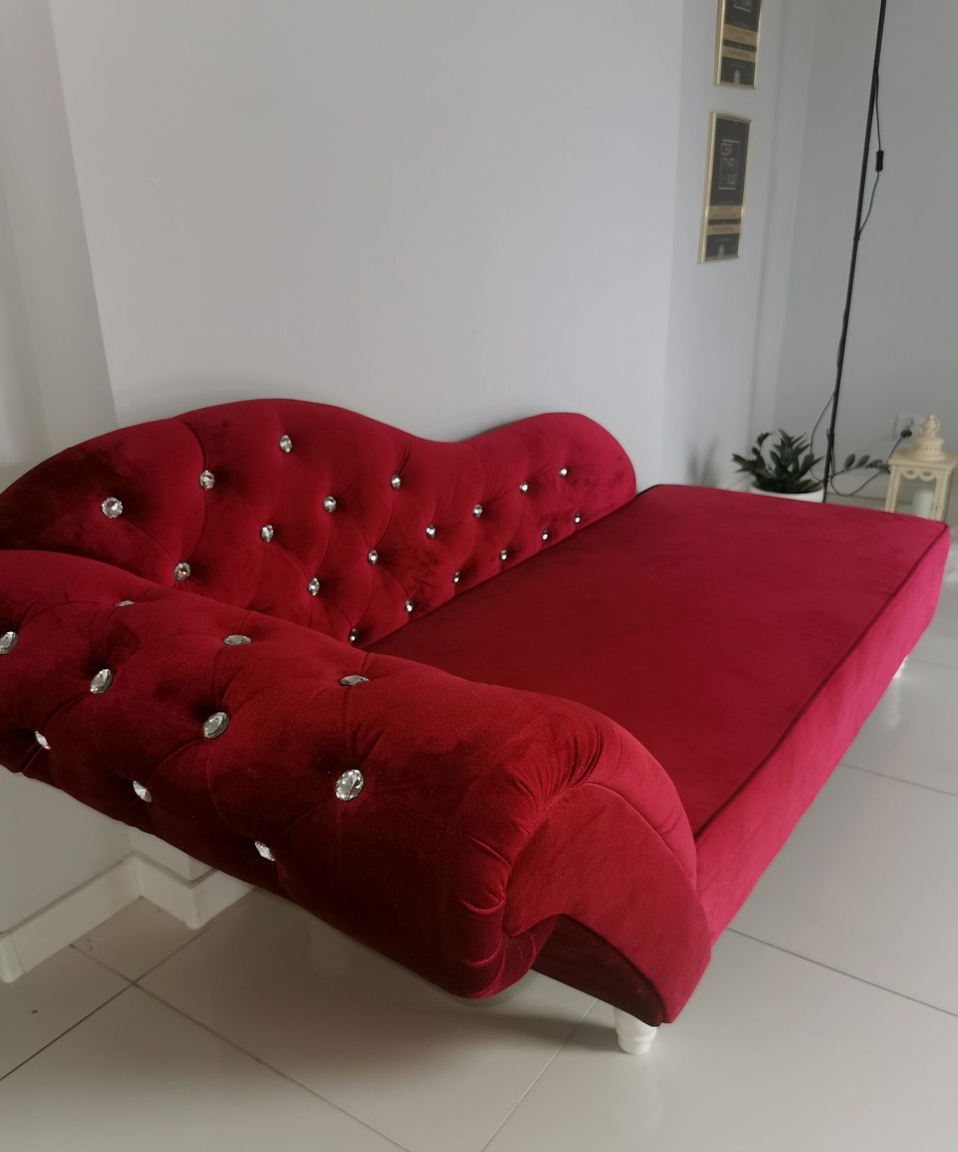 szezlong kanapa sofa tapicerowany welurowy fotel