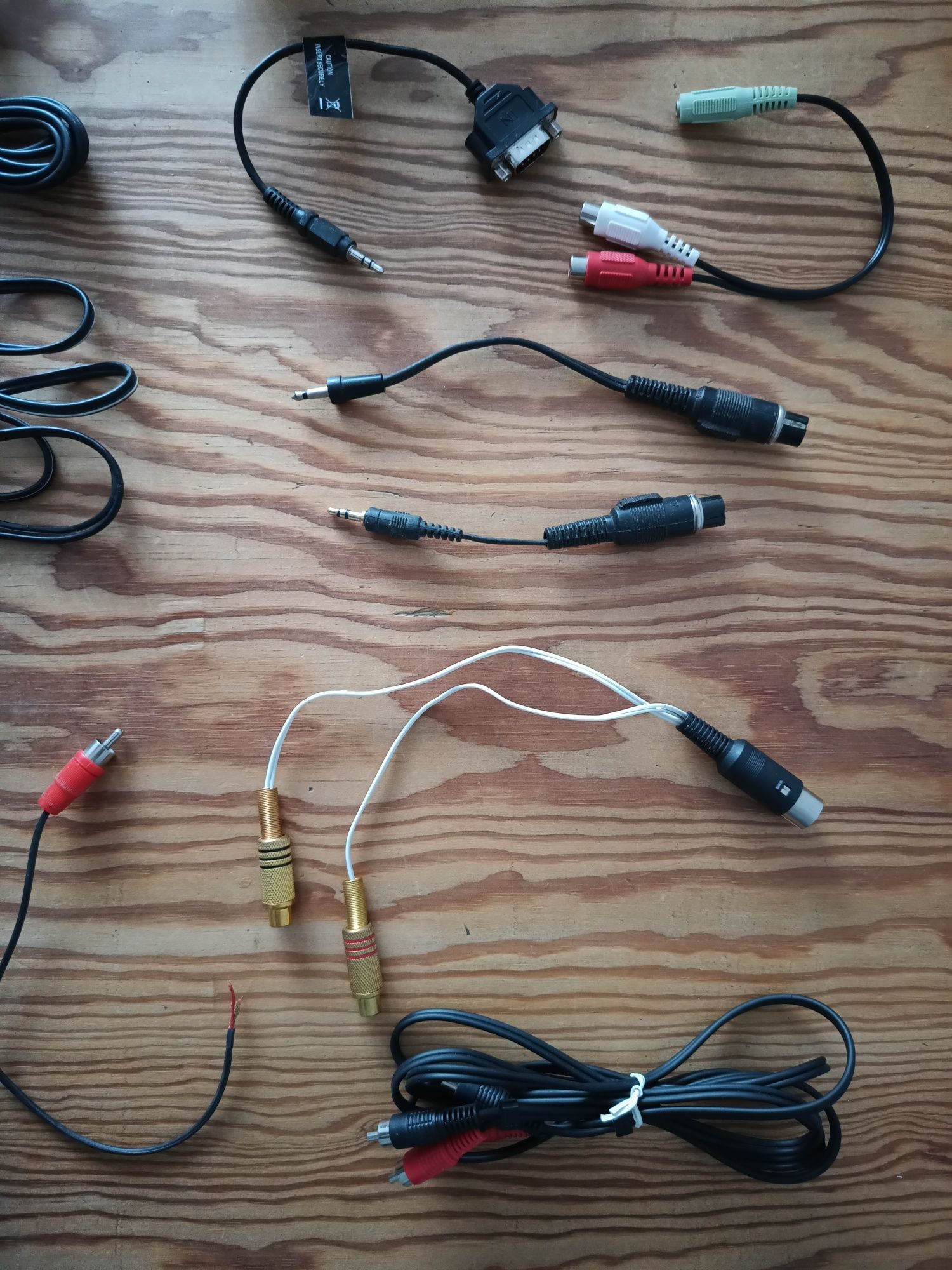 Zestaw 21 sztuk kabli audio RCA USB din jack i inne
