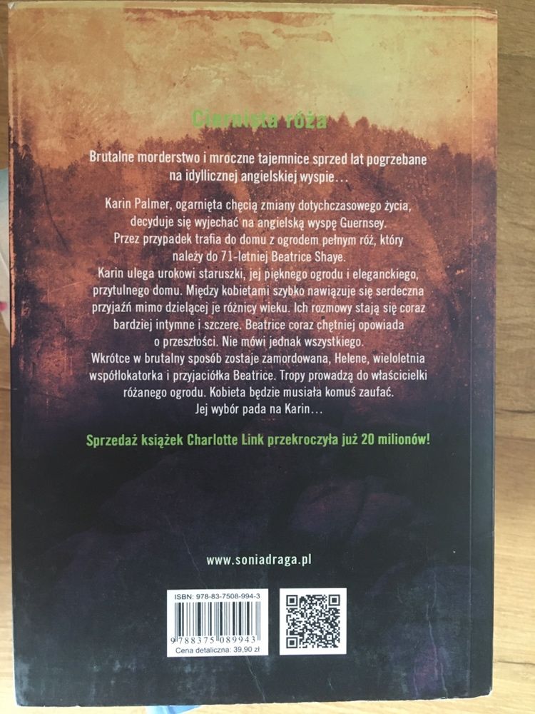 Ksiażka Ciernista Róża. Charlotte Link