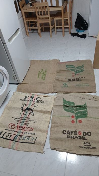Sacos grandes para emballagem de café en graō