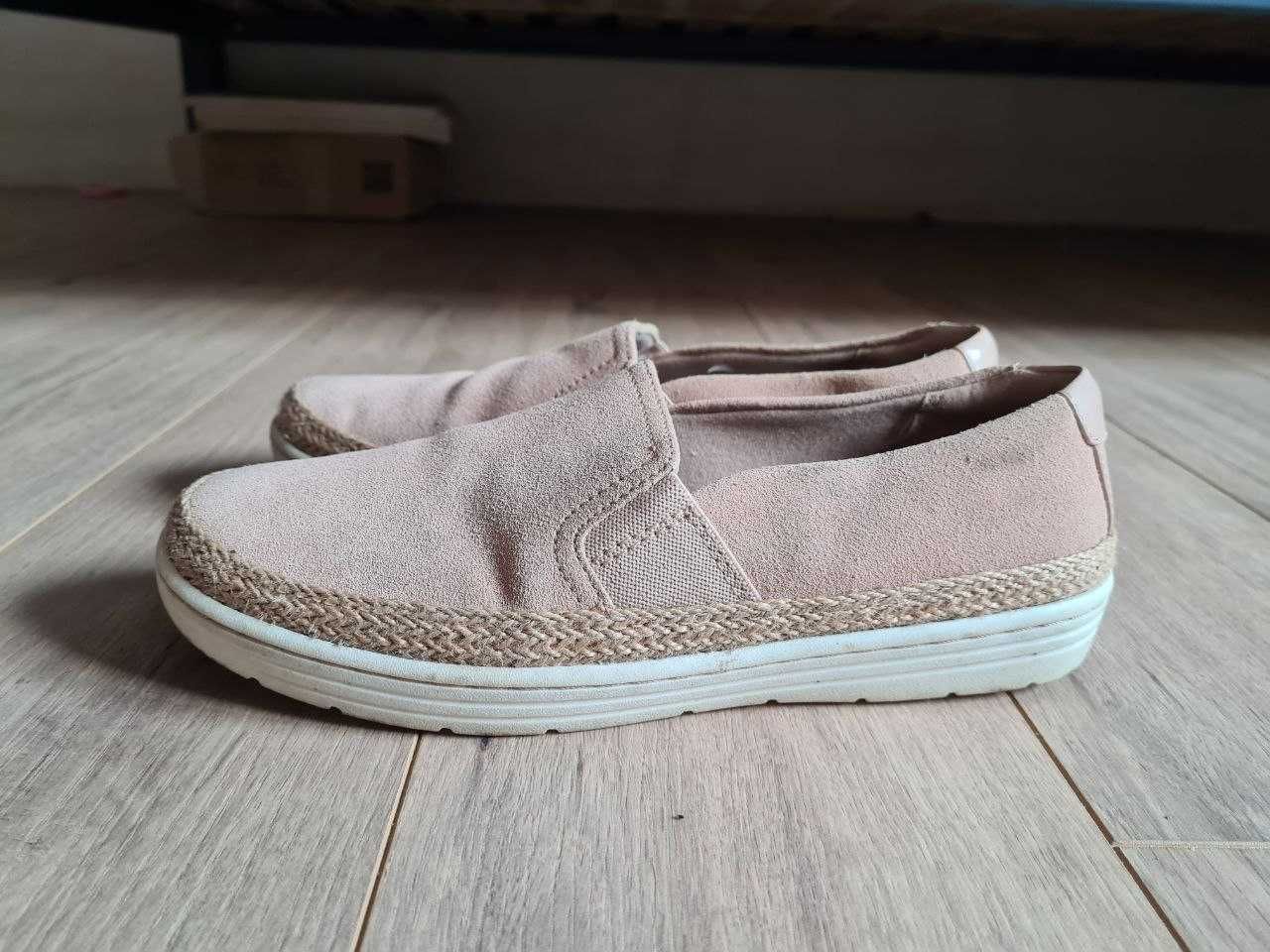 Сліпони замшеві туфлі clarks 38р. 24.5см слипоны замшевые туфли