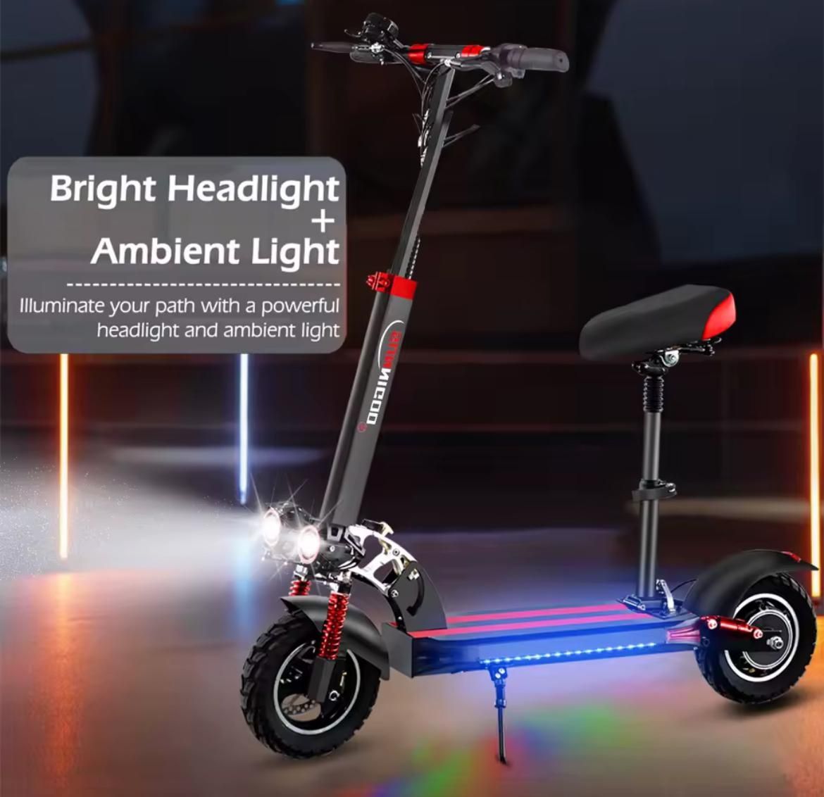 Trotinete Elétrica 800W 45km/h | Nova com Pneus Off-Road + Carregador