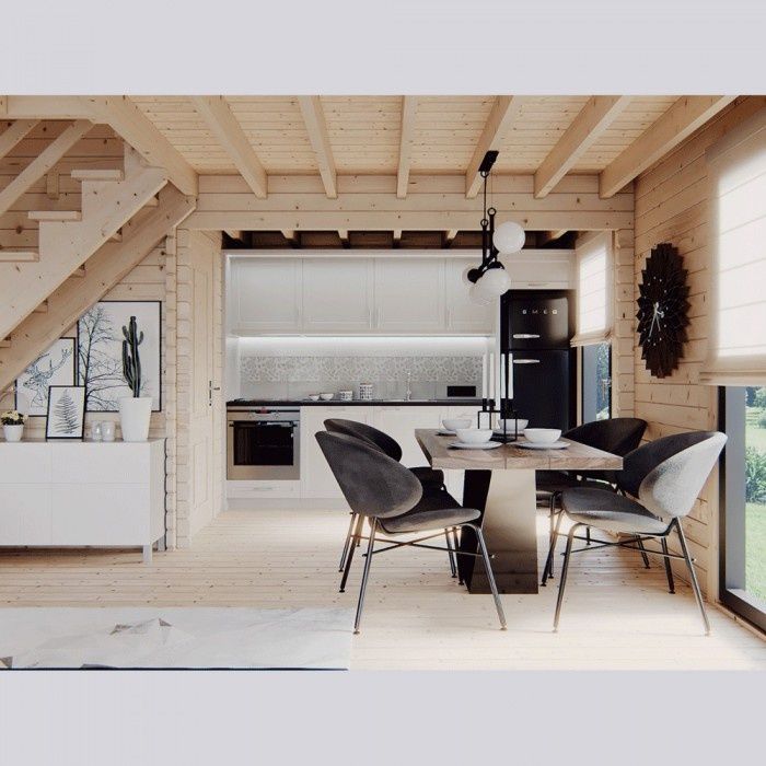 Drewniany Domek Całoroczny HORYZONT 65 + 21 M2