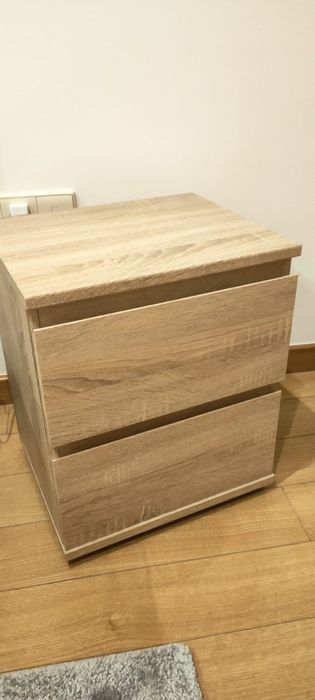 Conjunto 2 Mesinhas de cabeceira com 2 gavetas carvalho