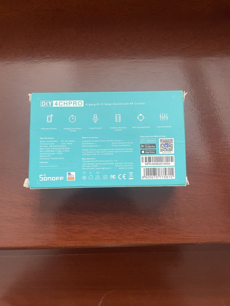 SONOFF 4 canais  Pro R3 novo na caixa