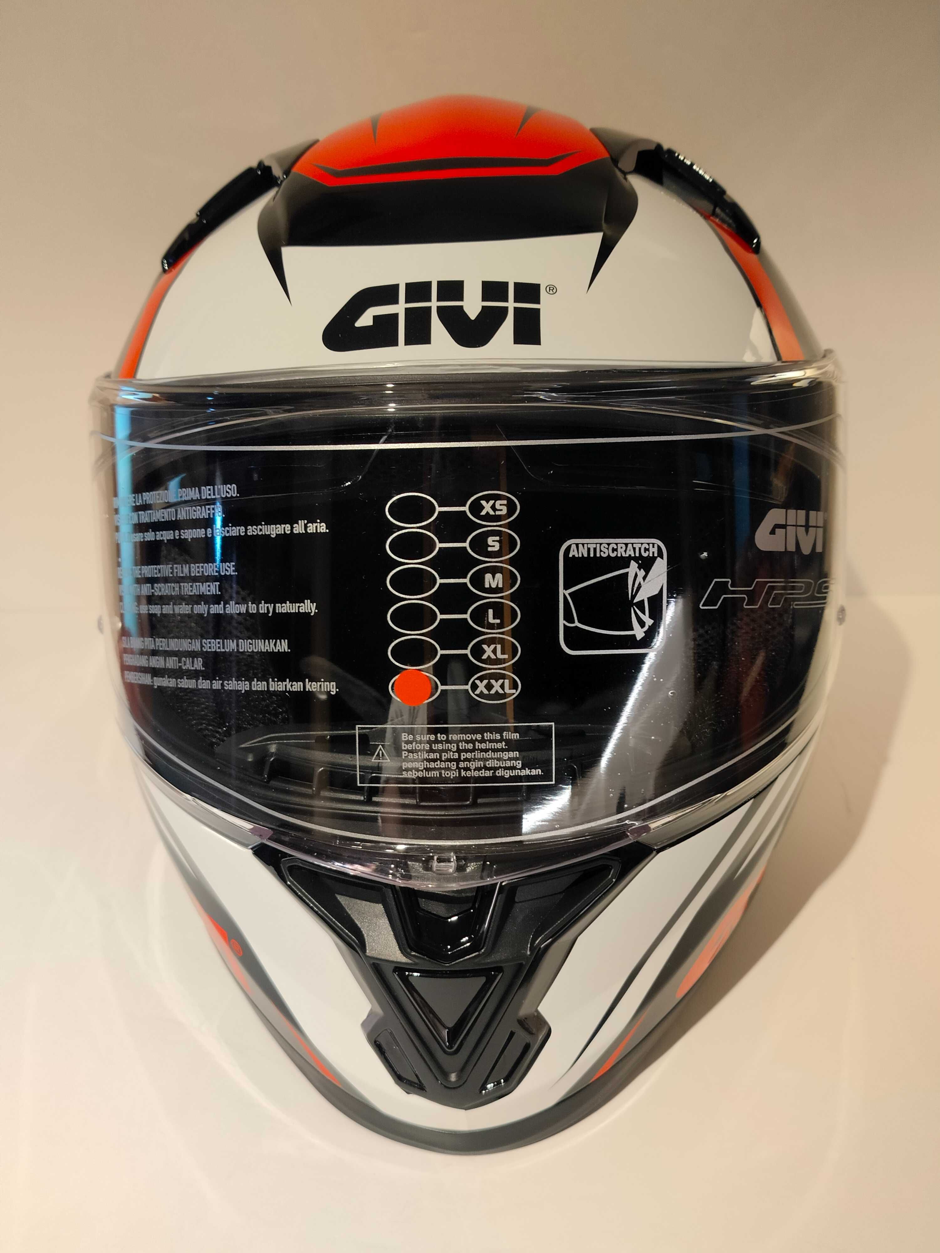 Capacete Givi dupla viseira mota scooter novo