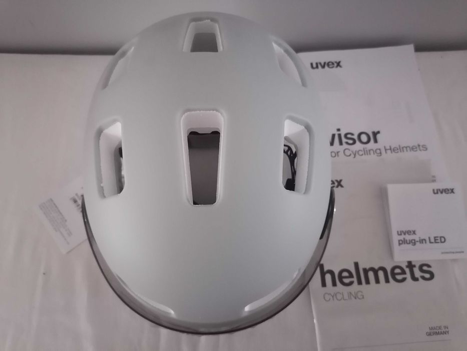 Kask rowerowy Uvex Rush Visor Papyrus Grey Mat M 55-58cm