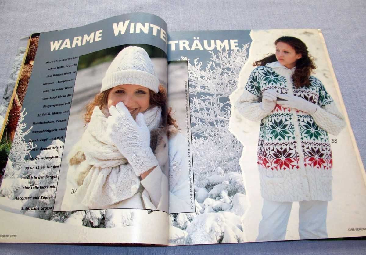 VERENA 12/1996 wzory modne swetry modele