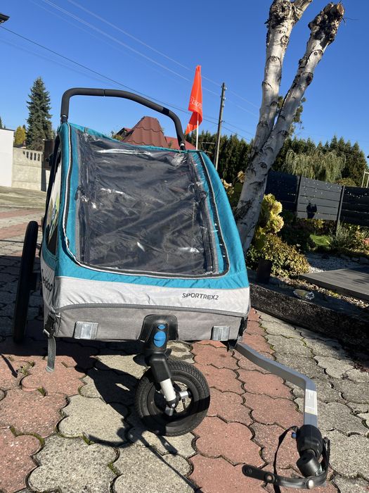 Przyczepka rowerowa QERIDOO SPORTREX2 plus mocowanie