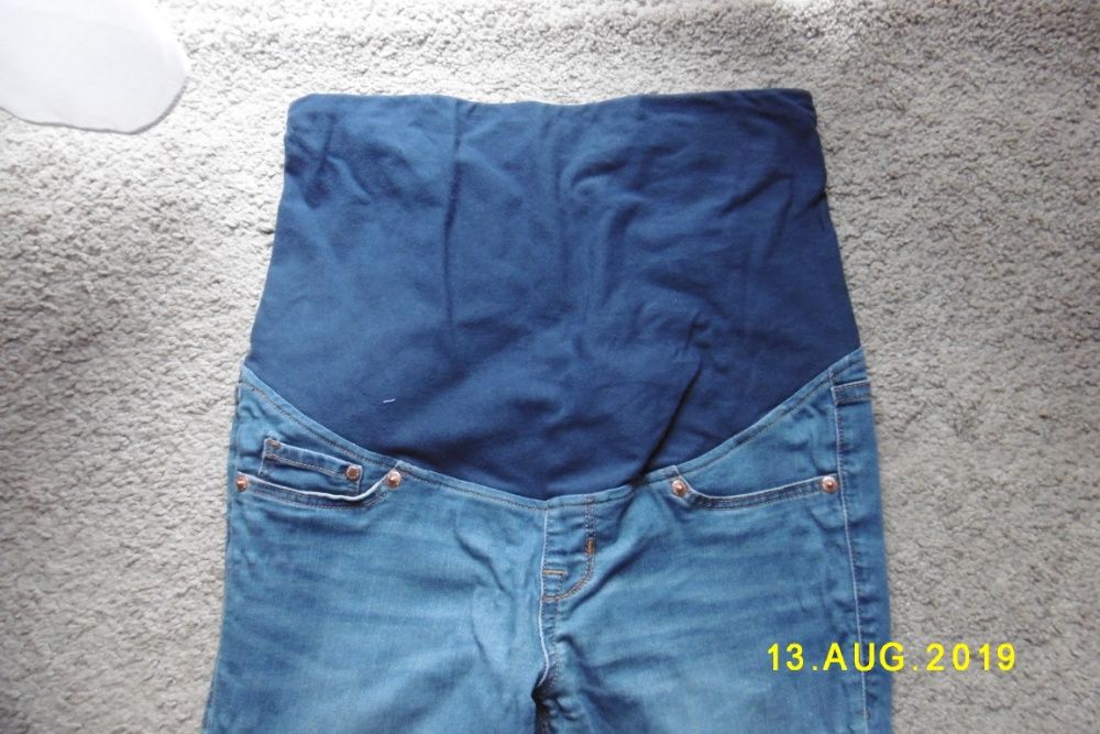 Spodnie, jeansy ciążowe H&M 36 niebieskie