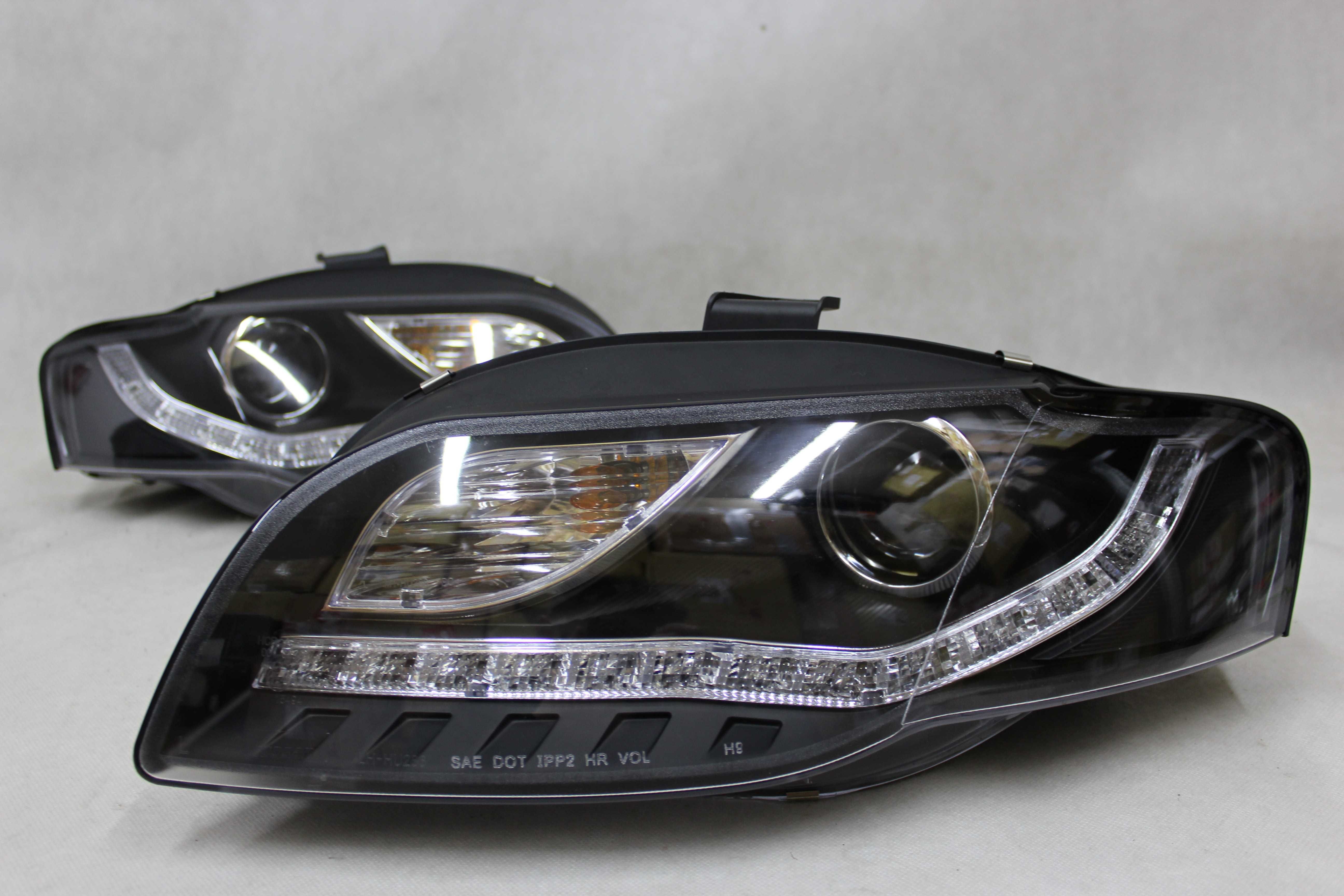 Lampy reflektory przednie przód AUDI A4 B7 04-08 LED BLACK SMOKE IGŁA!