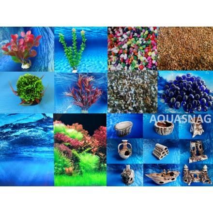 Акваріумне обладнання.Фільтр, компресор, обігрівач, рослини, декорації