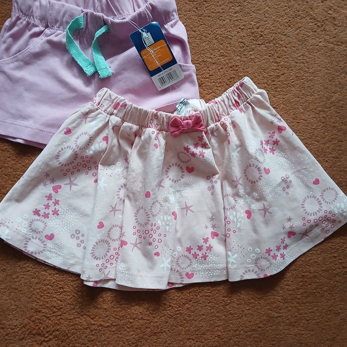 Zestaw komplet spodenki i spódniczka 86/92 nowe