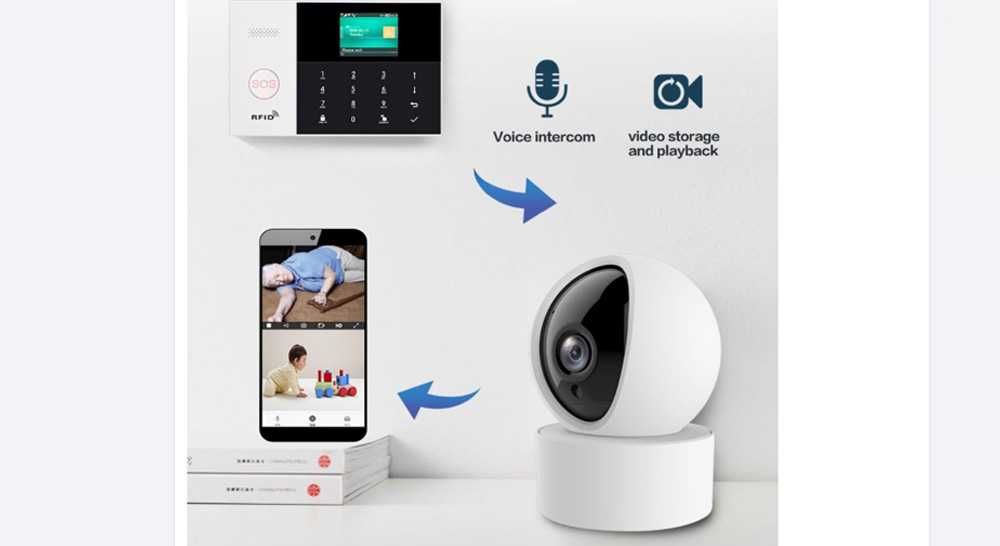 Alarme Tuya Casa sem Fios + Cameras SOS/GSM/WiFi Android/iOS (NOVO)