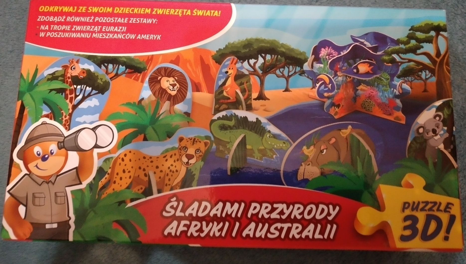 Puzzle 3D -Śladami przyrody Afryki i Australii