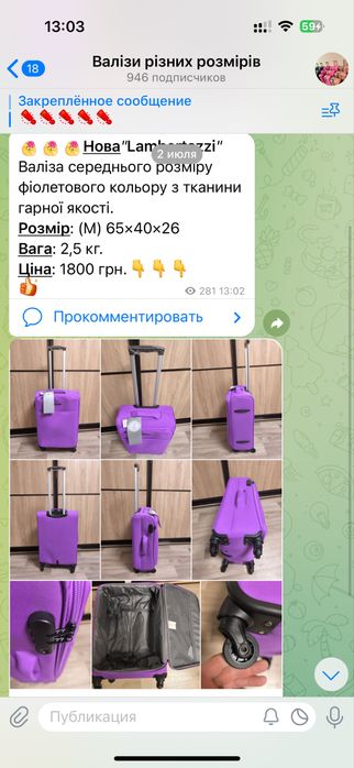 Чемодан дорожный для путешествий