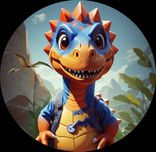 Opłatek na tort z dinozaurem