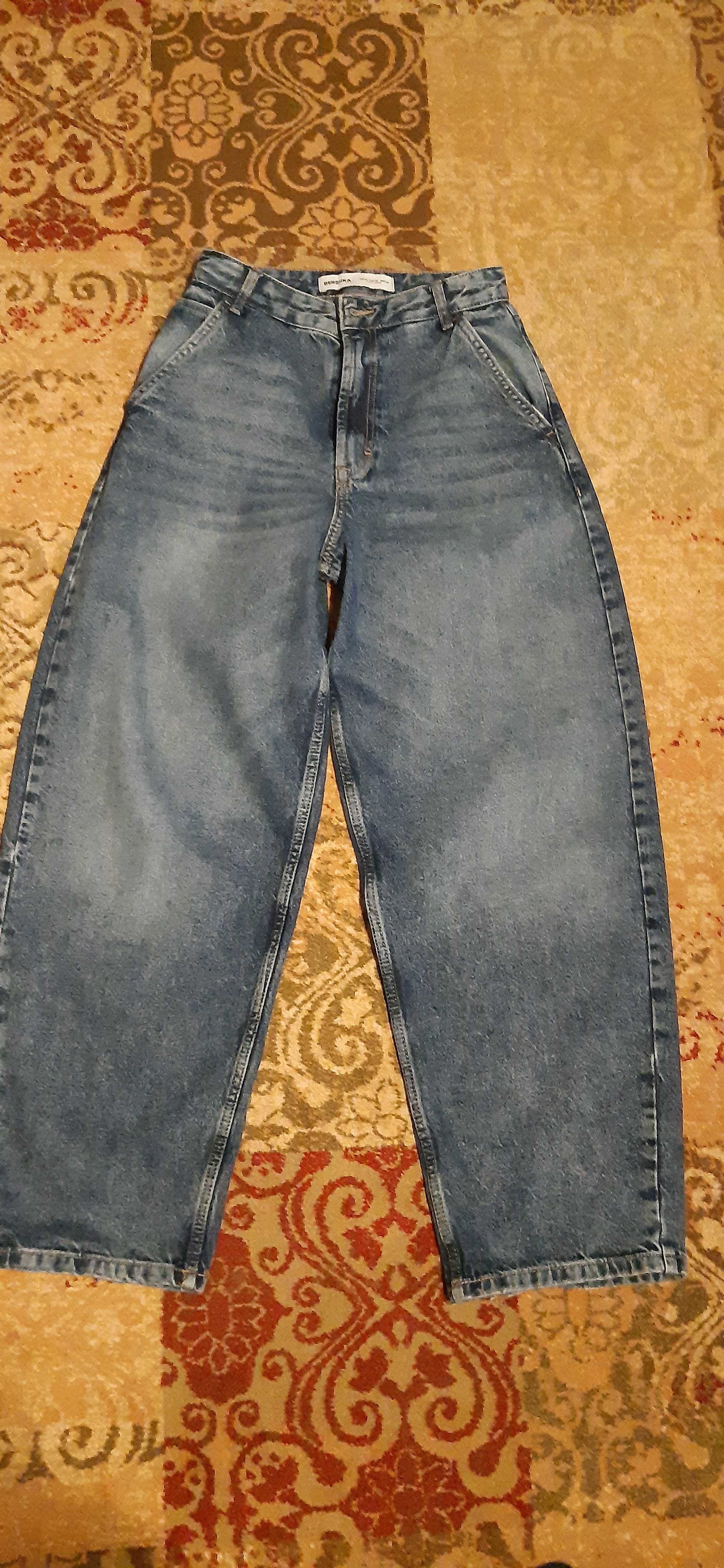 Jeansy buggy Bershka rozmiar 34