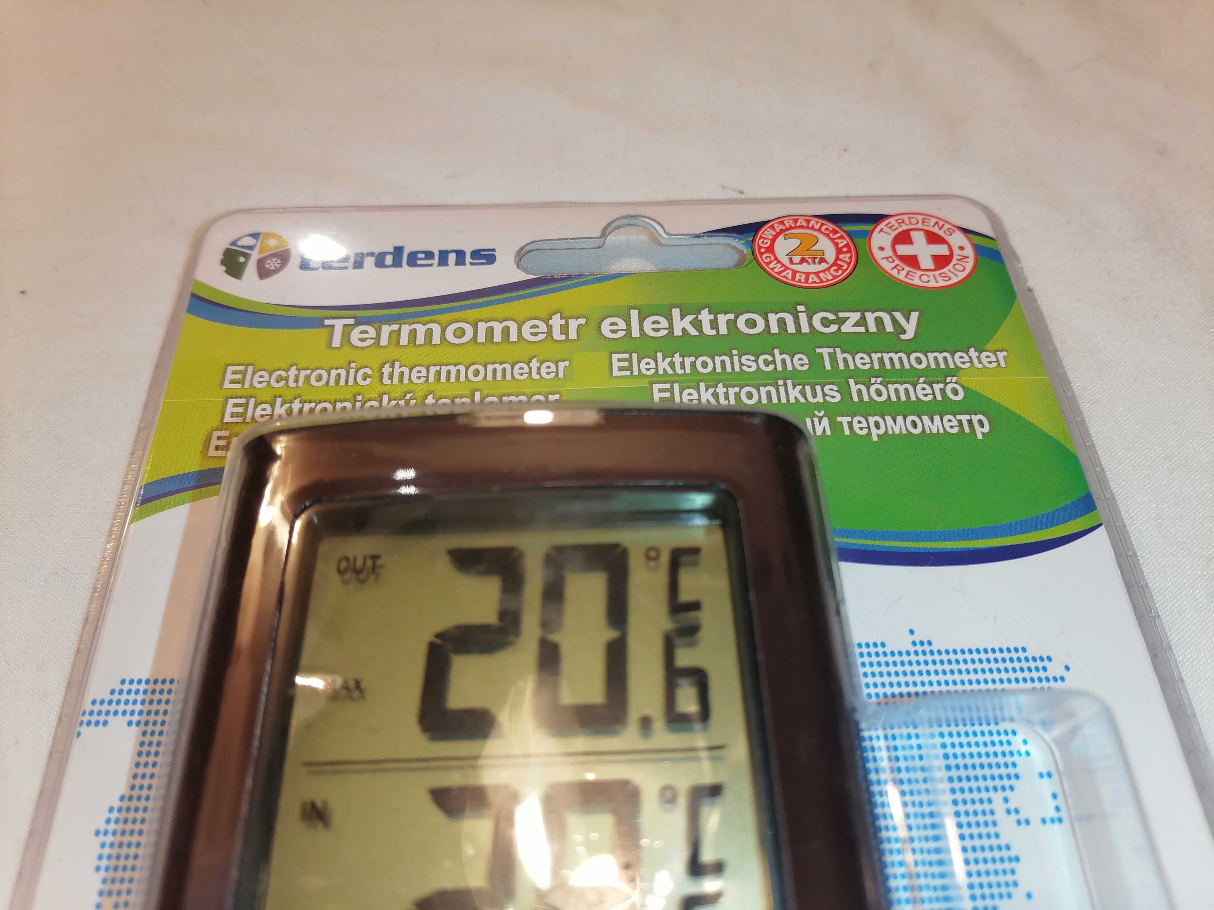 Termometr elektroniczny Terdens aluminiowy 1683 brązowy NOWY